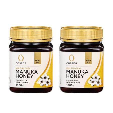 Cosana Multifloral Manuka Honey 1 кг x 2 бутылки. Настоящий новозеландский негретый мед MGO50+ без добавок.