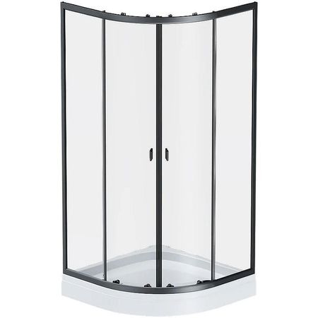 Душевой уголок AMPM X-Joy Twin Slide 80х80 W88E-205-080BT64 профиль Черный матовый стекло прозрачное 59590₽