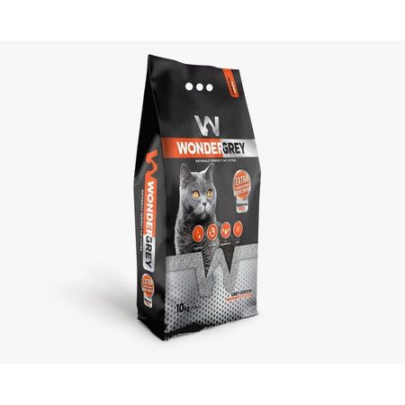 Wonder White Grey Natural наполнитель для кошек натриевый комкующийся без ароматизатора - 10 кг