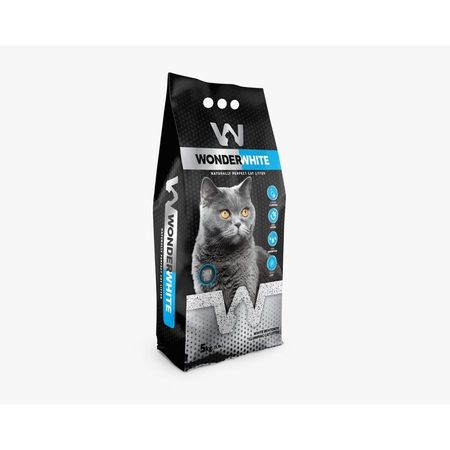 Wonder White Carbon Effect наполнитель для кошек комкующийся c активированным углем без ароматизатора - 5 кг