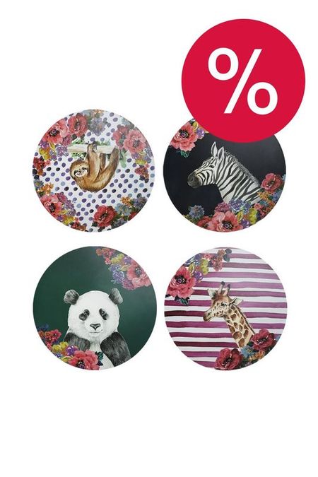 Набор из 4 настольных ковриков Wild At Heart Kitchen Craft 1990₽