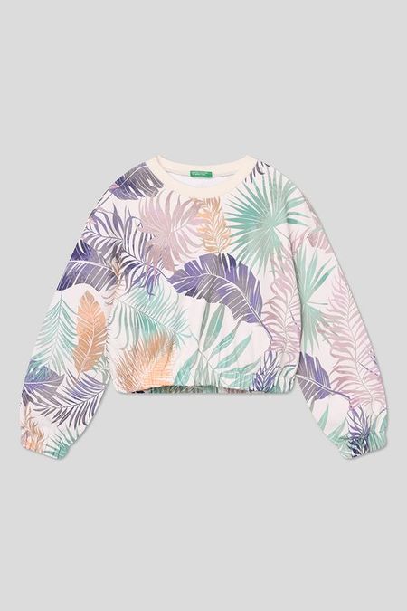 Свитшот хлопковый с принтом Benetton 2092₽