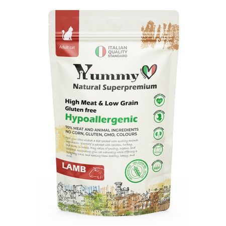 Yummy Linea сухой корм для кошек, с ягненком - 0,4 кг