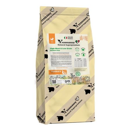 Yummy Linea сухой корм для собак мелких и миниатюрных пород, с индейкой - 8 кг