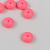 Бусина силикон "Сплющенная" коралл d=1,2 см