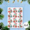 Декупажная карта «Змеи в шапке Деда Мороза», плотность 45 г/м², формат А4