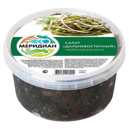 Салат Меридиан из морской капусты Дальневосточный, 450 г