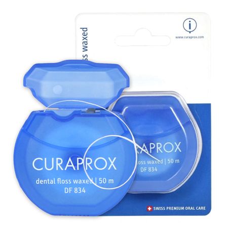 Зубная нить Curaprox DF834 вощеная 50 м 1120₽