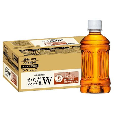 [TOKUHO] Coca-Cola Karadasu Healthy Tea W Labelless 350ml PET x 24 bottles
