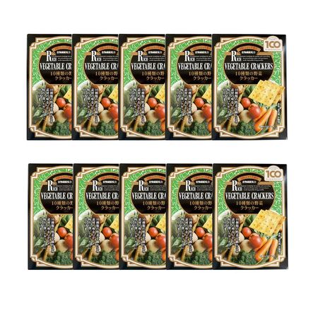 10 types of vegetable crackers x 10 boxes