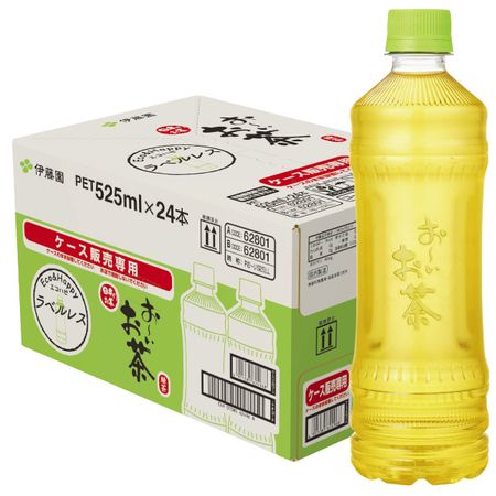 [Старый номер продукта] Зеленый чай Itoen без этикетки Oi Ocha 525 мл x 24 бутылки