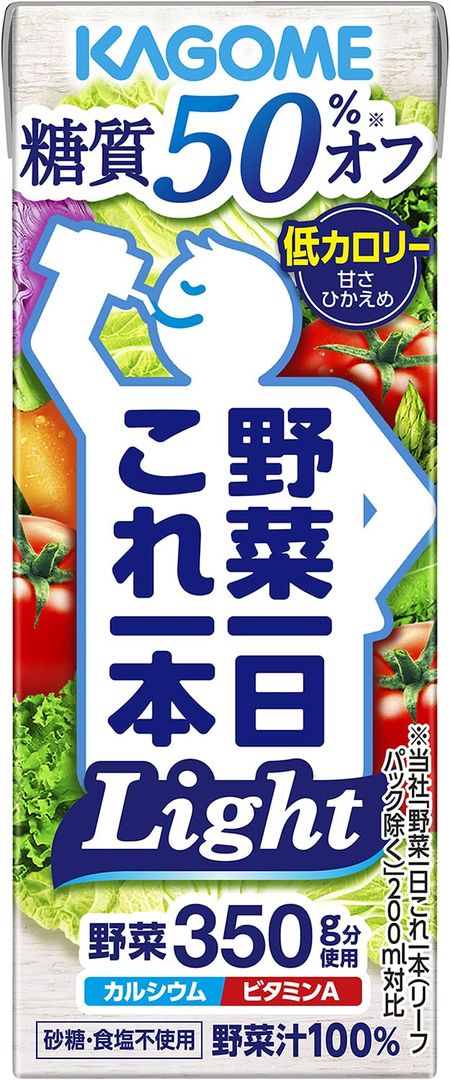 Kagome Vegetables a Day Light 200 мл x 24 бутылки x 2 ящика 48 бутылок