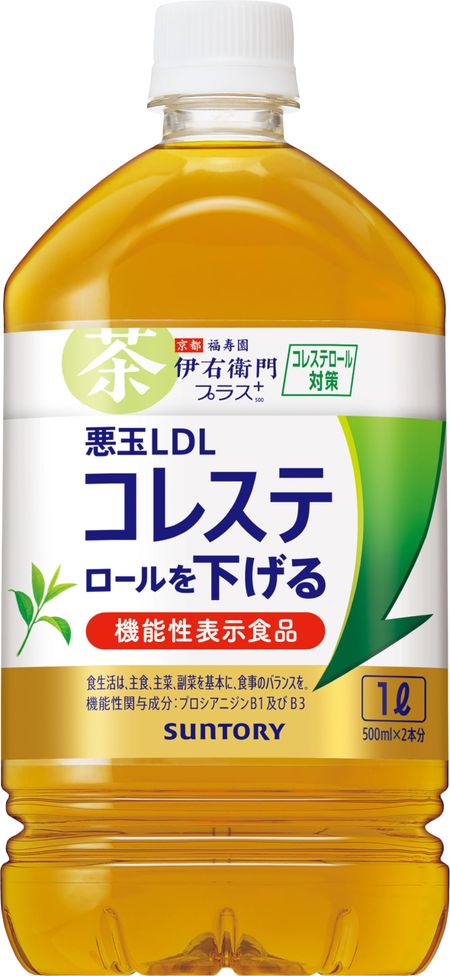[Продукты питания с функциональными свойствами] Suntory Iyemon Plus Cholesterol Countermeasure 1 л x 12 бутылок