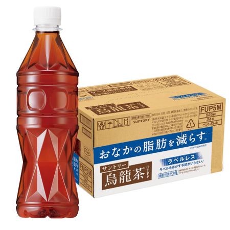 [Продукты питания с функциональными свойствами] Чай Suntory Oolong без этикетки, ПЭТ-бутылка 525 мл x 24 бутылки