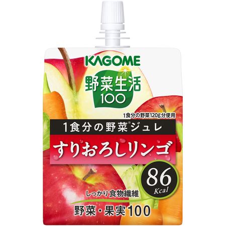 Kagome Yasai Seikatsu 100 1 порция овощного желе тертое яблоко 180 г x 30 шт.