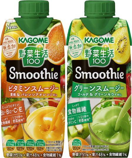Смузи Yasai Seikatsu Kagome Yasai Seikatsu 100 Смузи Смузи Gold Green Kiwi Mix Смузи x 12 бутылок каждый [Набор продуктов] (Зеленый &