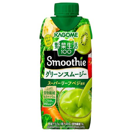 Kagome Yasai Seikatsu 100 Smoothie Green Smoothie Mix 330 мл x 24 бутылки Диетические волокна