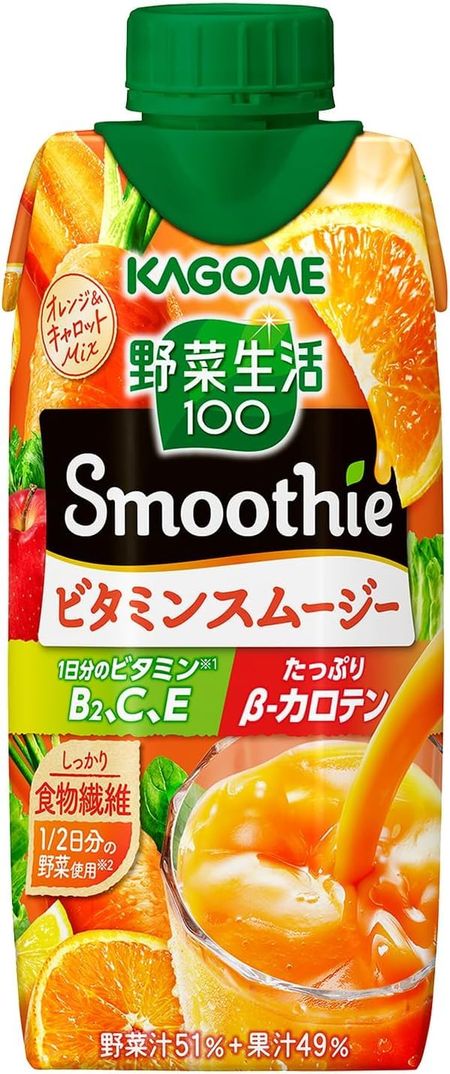 Kagome Yasai Seikatsu Smoothie Витаминный смузи 330 мл x 12 коробок/2 бутылки