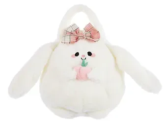 Сумочка плюшевая Зайка Kawaii с фруктом (23х23) (12-11711А-202406-13) Bookvalno