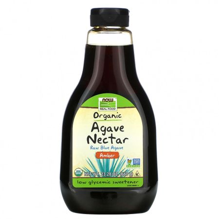 NOW Foods, Real Food, нектар органической агавы, янтарь, 23,28 унций (660 г)