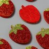 Декор для творчества войлок блеск "Клубничка" 4х3,2 см