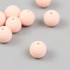 Бусина силикон "Круглая с фаской" светло-розовая d=1,5 см