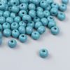 Бусины для творчества дерево "Тёмно-бирюзовый" d-0,8 см, набор 20 гр