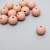 Бусина силикон "Круглая" мягкий беж d=1,2 см