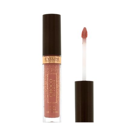 Помада для губ EVELINE CHOCO GLAMOUR виниловая жидкая тон 01 ruby chocolate