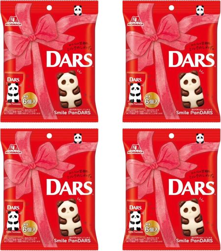 4 пакета, дюжина Morinaga Smile Pandas 70 г x 4 пакета в форме панды & Co.