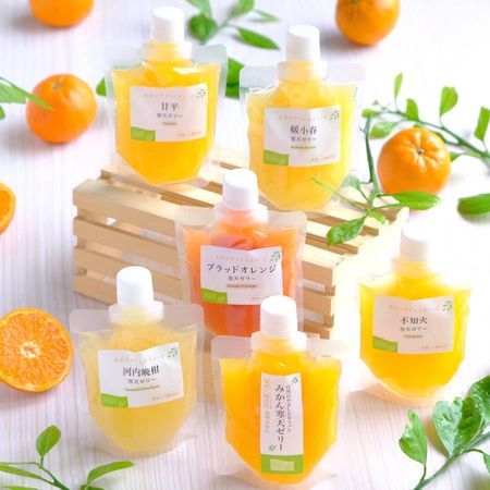 Miyamoto Orange Garden Jelly Mandarin Oranges Made in Ehime Agar 100g x 24 Drinkable Jelly Pouch Associate Uncolored Unaodored Domestic Fruit Jelly