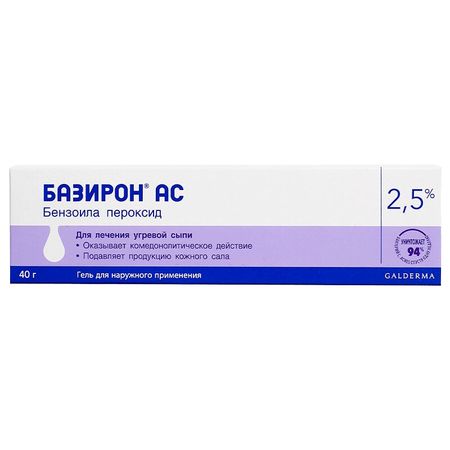 Базирон Ас Гель 2,5% Туба 40Г