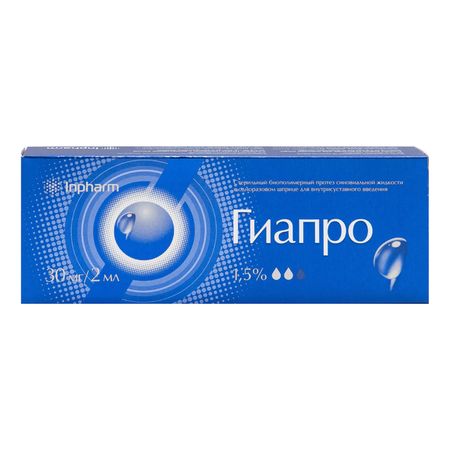 Гиапро Протез Синовиальной Жидкости 1,5% Шприц 30Мг/2Мл №1