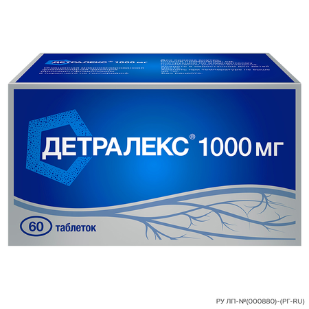 Детралекс Таб.п.п.о.1000Мг №60