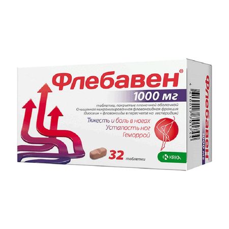 Флебавен Таб.п.п.о.1000Мг №32