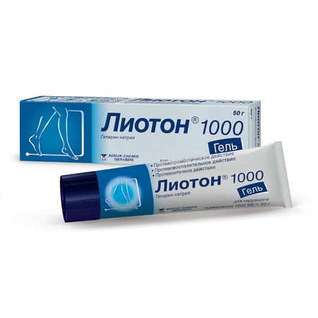 Лиотон 1000 Гель Д/Наруж.прим.1000Ме/Г Туба 50Г