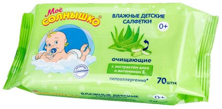 Мое Солнышко Салфетки Очищающие При Смене Подгузника №70
