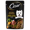 Влажный корм Cesar для собак, индейка, горох, морковь, в желе пауч