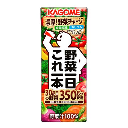 Kagome Vegetables One Day Одна бутылка 200 мл x 24 бутылки