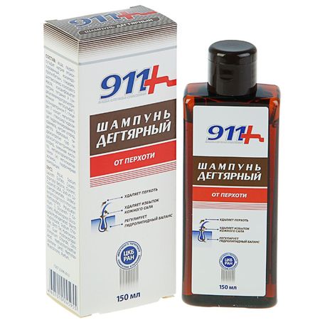 911 Дегтярный Шампунь П/Перхоти 150Мл