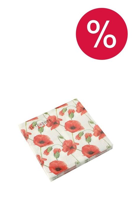 Салфетки 3-х слойные Мак 20 шт Paw 270₽