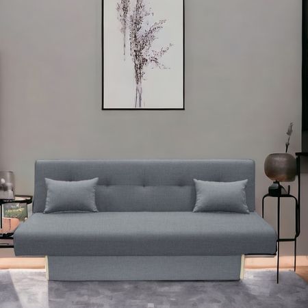 Диван прямой «Манго 4», спальное место 1100×1920 мм, обивка ткань, цвет савана маус