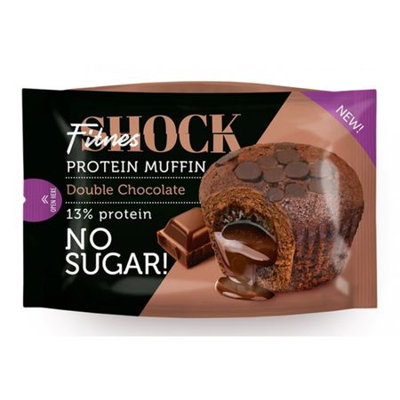 Маффин FitnesShock без сахара двойной шоколад 50 г