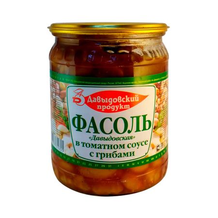 Фасоль Давыдовский продукт с грибами и овощами в томатном соусе, 470 г