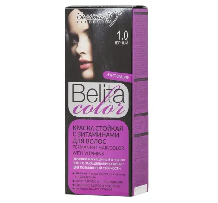 BIELITA COLOR тон №01.00 Черный с витаминами