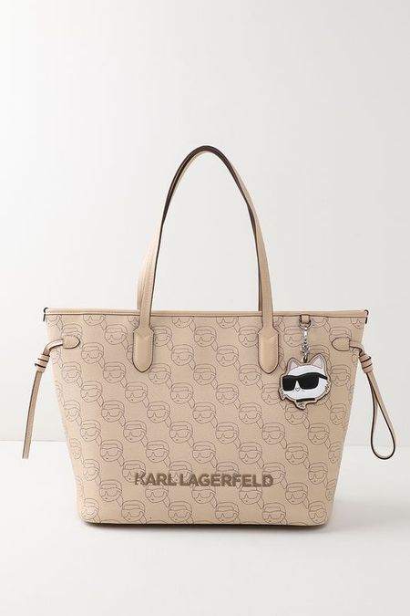 Сумка шоппер с принтом из монограмм бренда Ikon Karl Lagerfeld 16162₽