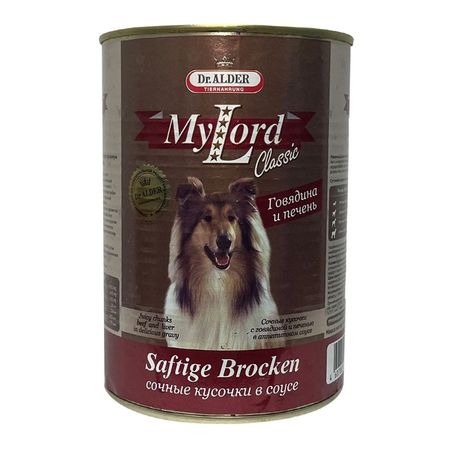 Dr Alder aposs My Lord Classic влажный корм для собак с говядиной и печенью в консервах - 970 г 2360₽