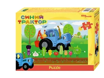 Пазл 104 "Синий трактор" (Биг Папа)