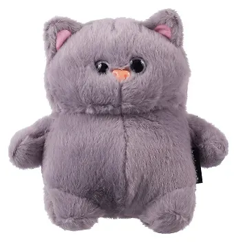Мягкая игрушка Котик с щечками (серый) (22см) (12-0650-202411-T3) Bookvalno