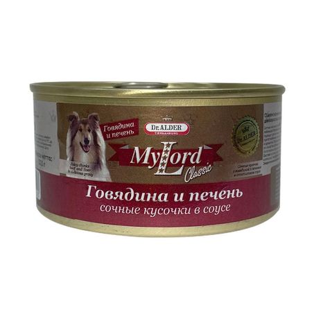 Dr Alder aposs My Lord Classic влажный корм для собак с говядиной и печенью в консервах - 325 г 3019₽